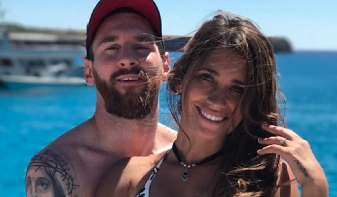 Lionel Messi y Antonela Rocuzzo