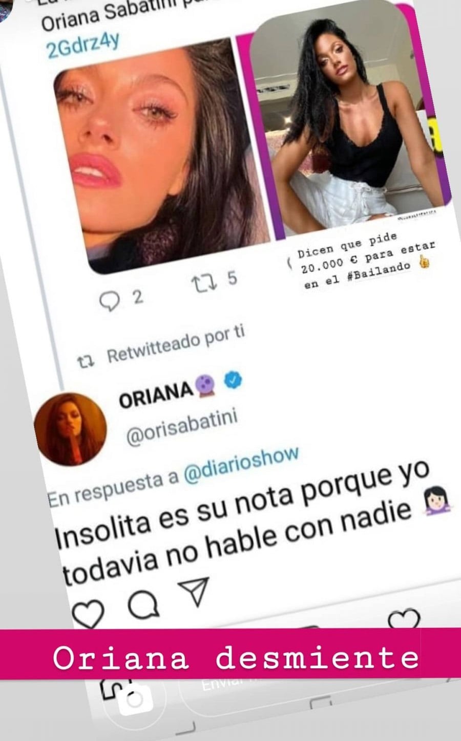 Oriana desmiente