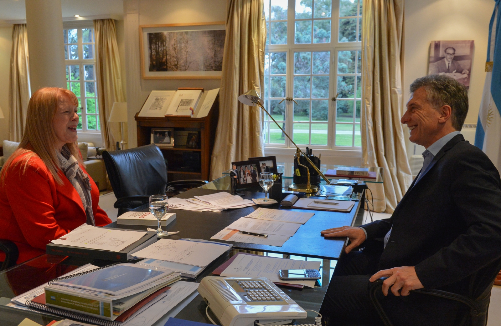 Macri_con_Stolbizer_en_la_quinta_de_olivos