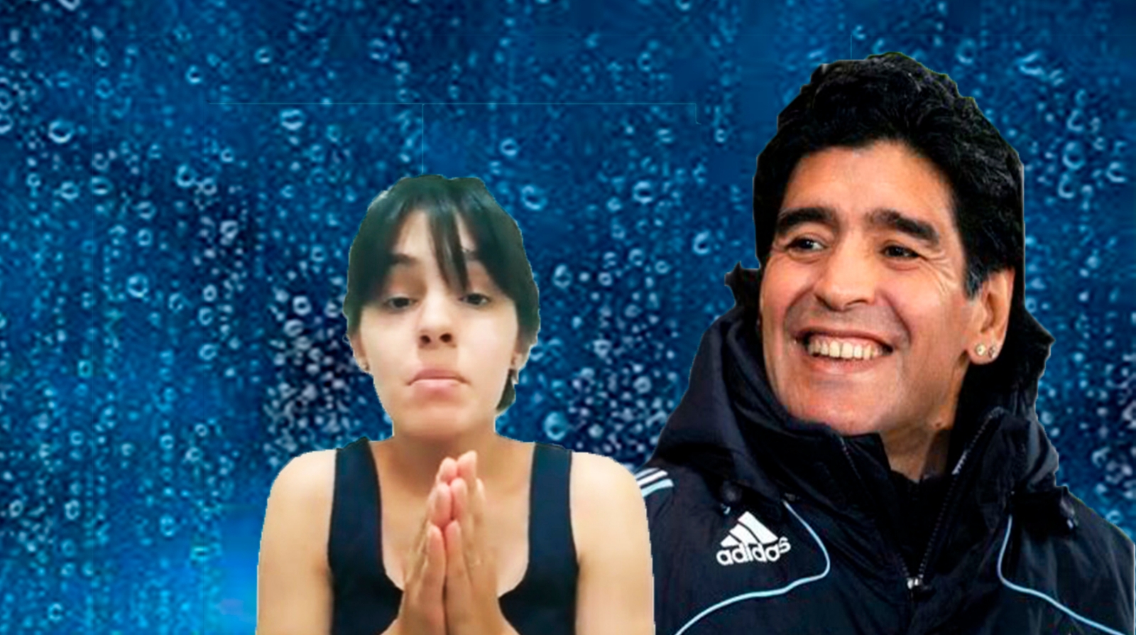 Magali Gil y Diego Maradona