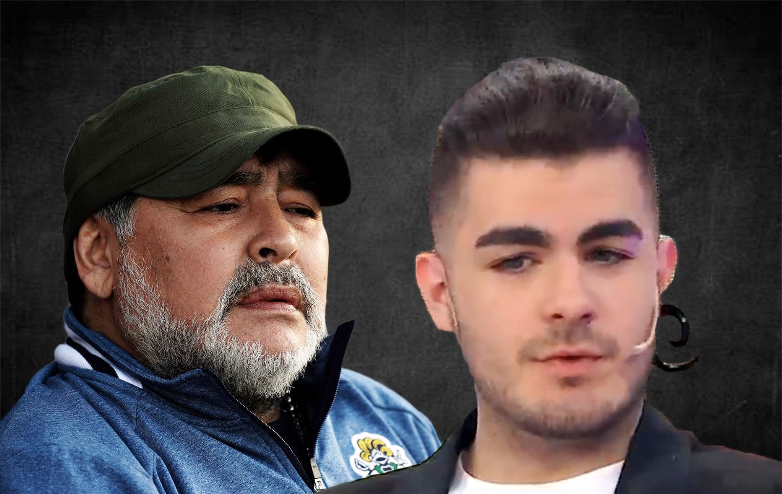 Diego Maradona y Santiago Lara