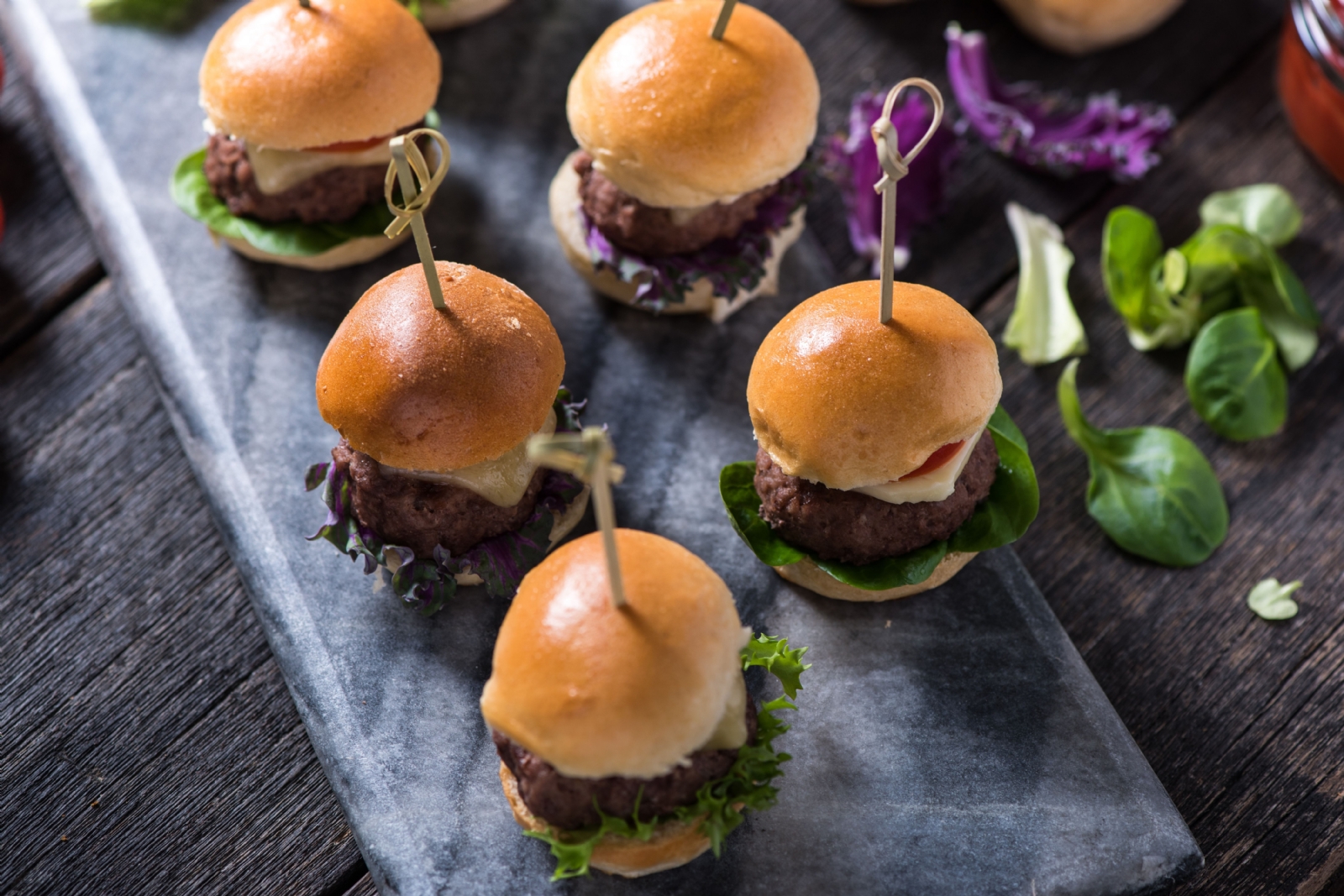 hamburguesa miniatura