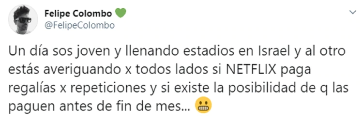tweet de Felipe Colombo