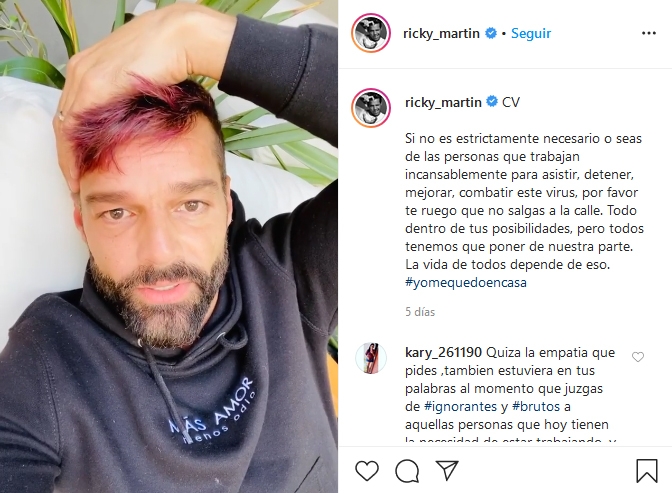 Ricky y su pelo teñido