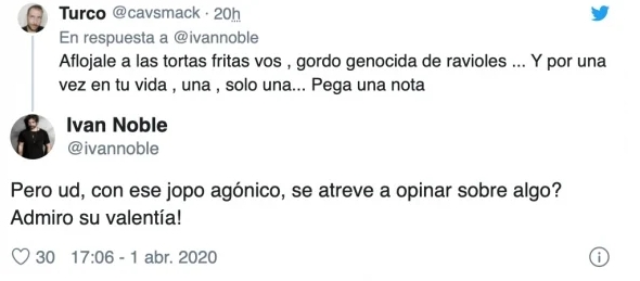 Screenshot_2020-04-02 El filoso ida y vuelta de Iván Noble con sus seguidores por los cacerolazos