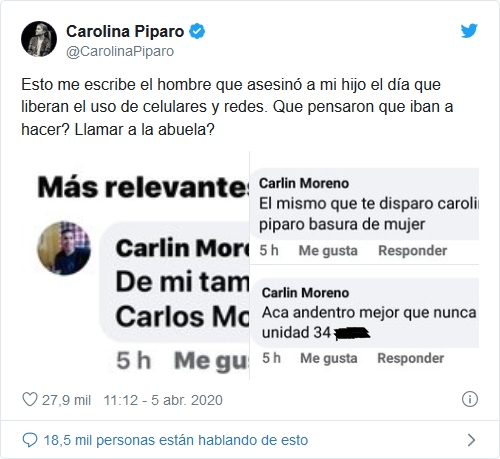 Screenshot_2020-04-05 Carolina Píparo contó que el asesino de su hijo le envió mensajes desde la cárcel