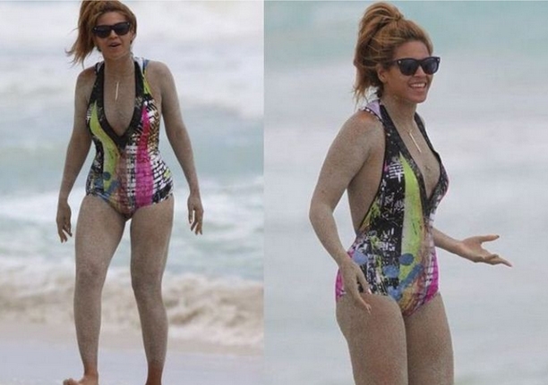 Beyonce en la playa