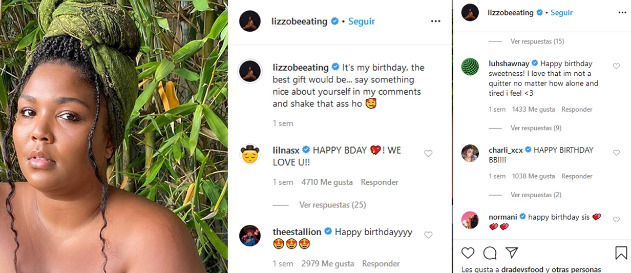 Lizzo - saludos de cumple