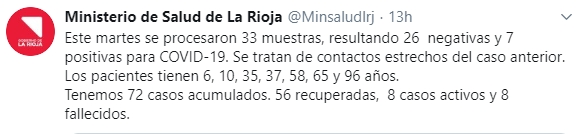 TWITTER MINISTRERIO DE SALI