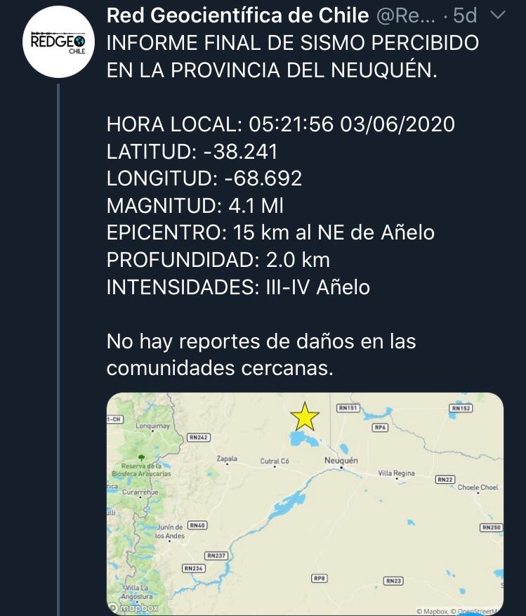 www.minutoneuquen.com sismo añelo twitter