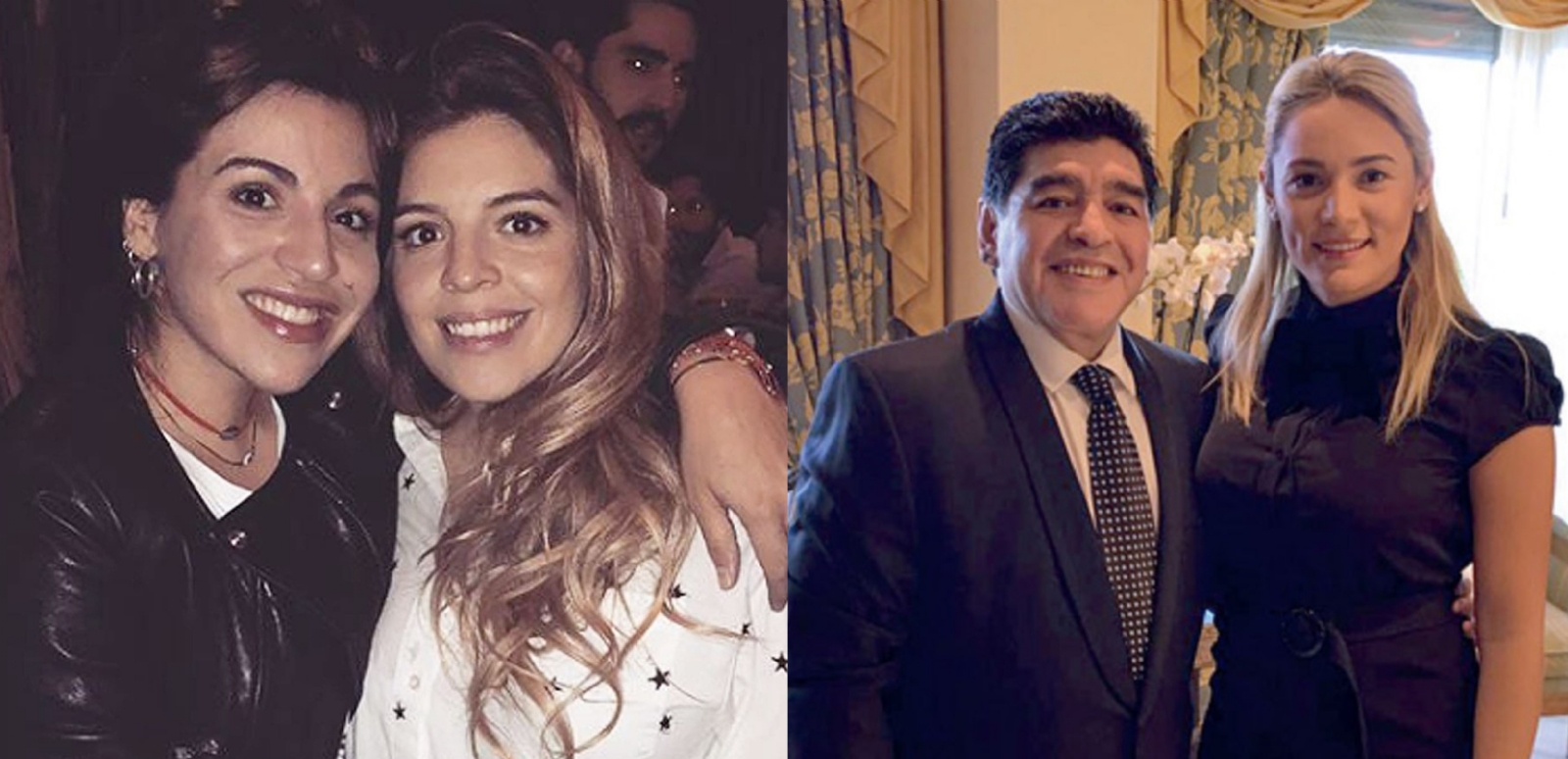 Rocío Oliva, Diego, Dalma y Gianinna Maradona