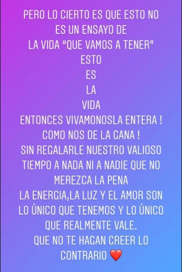 lali mensaje