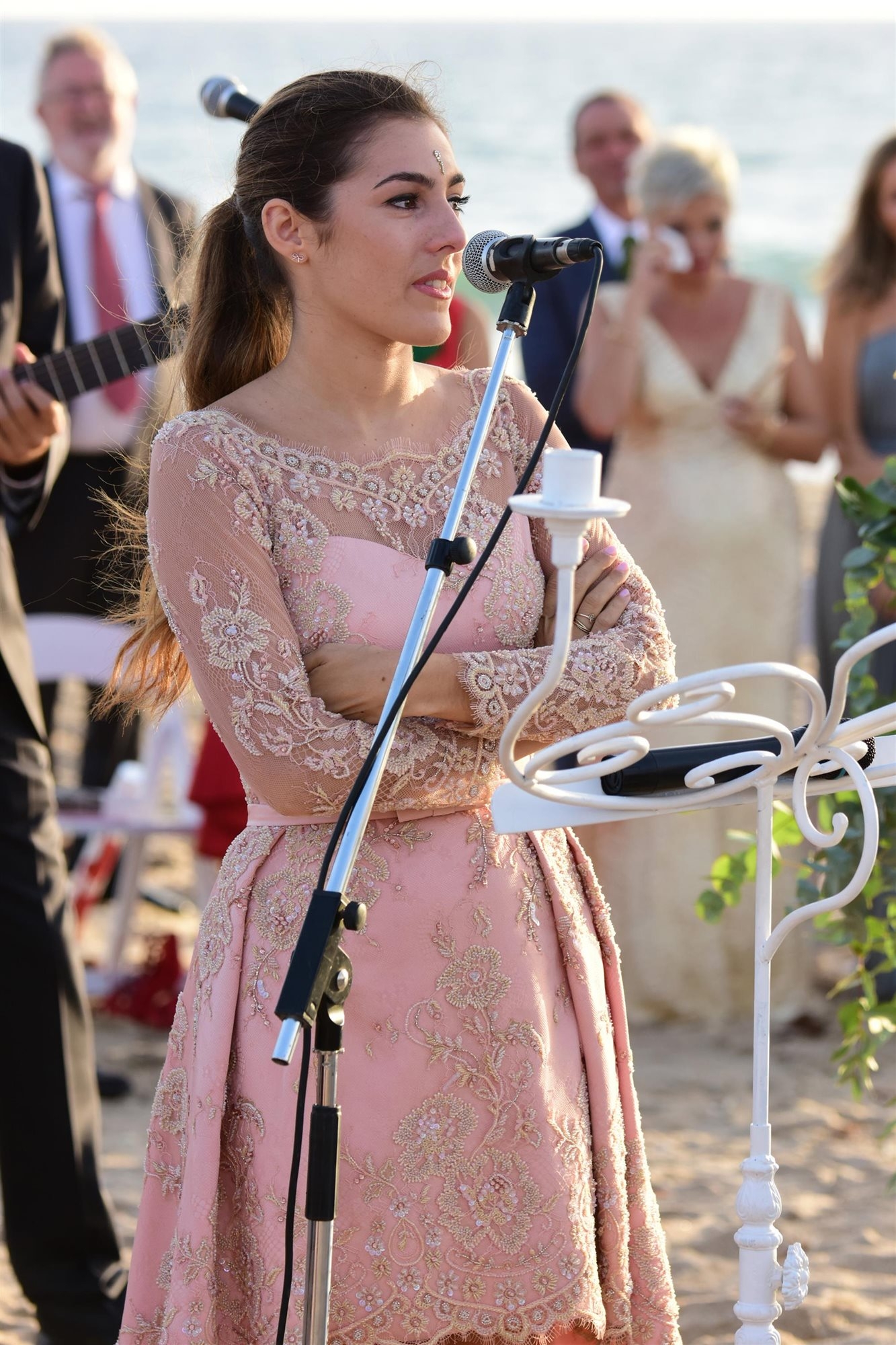Anna Ferrer en la boda de su madre