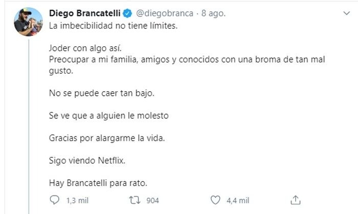 Brancatelli enojado