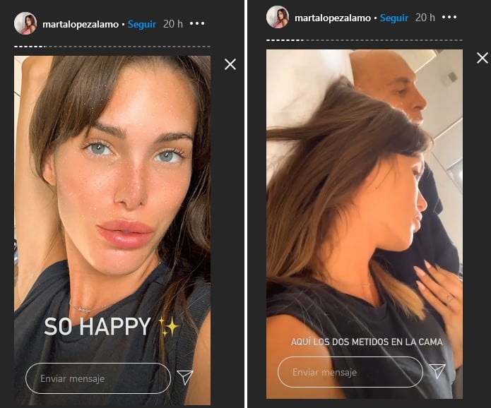 Marta López Álamo junto a Kiko en el hospital