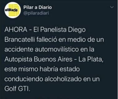 bracnatelo fallecido