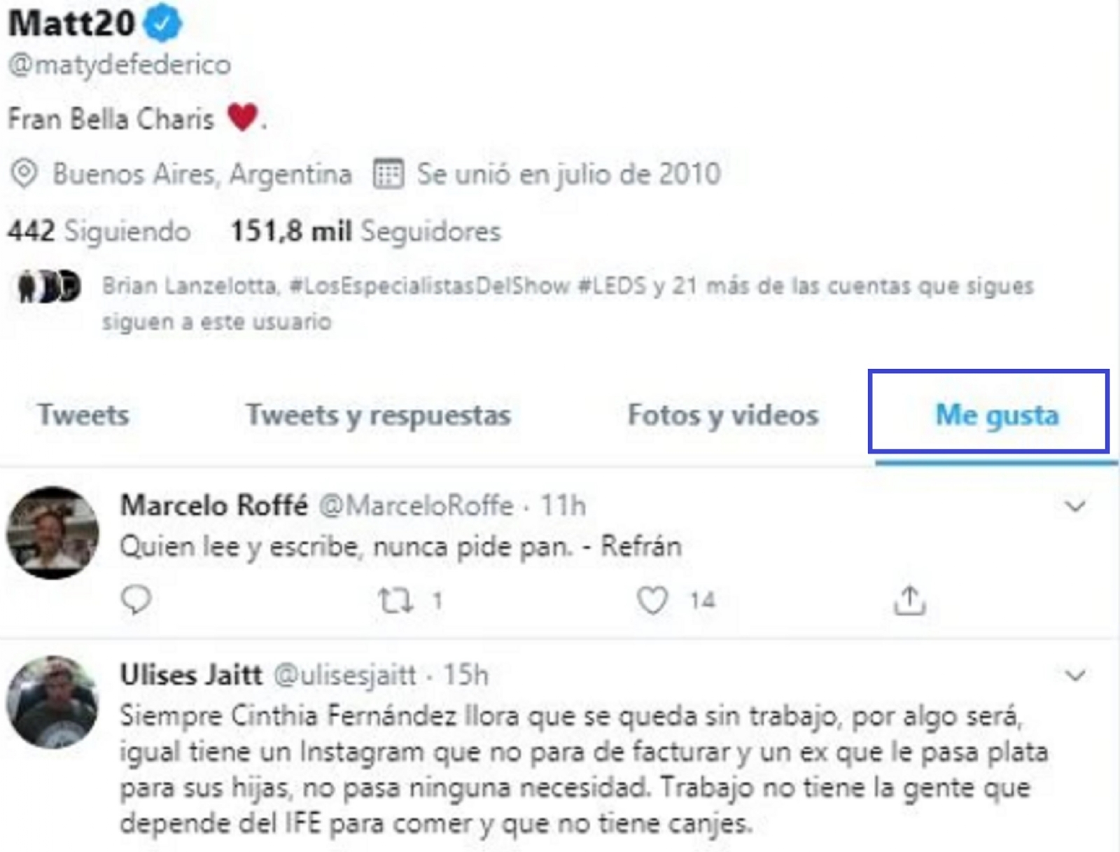 Cinthia Fernández despido defederico