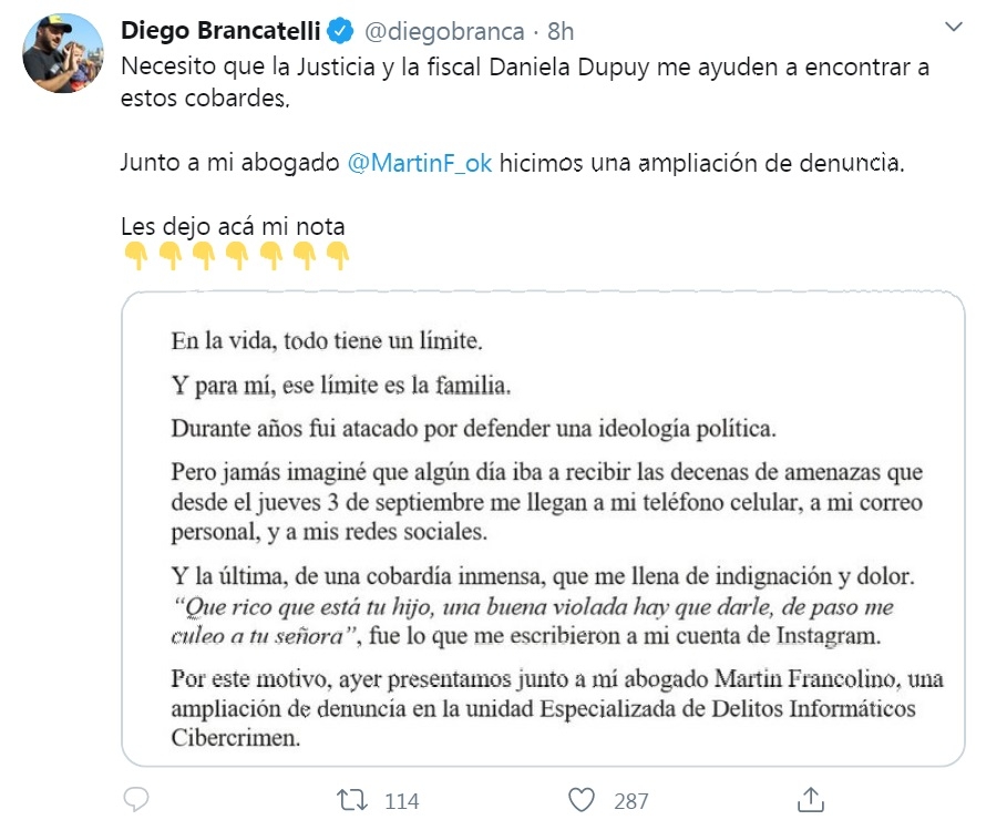 www.minutoneuquen.com DIEGO BRANCATELLI