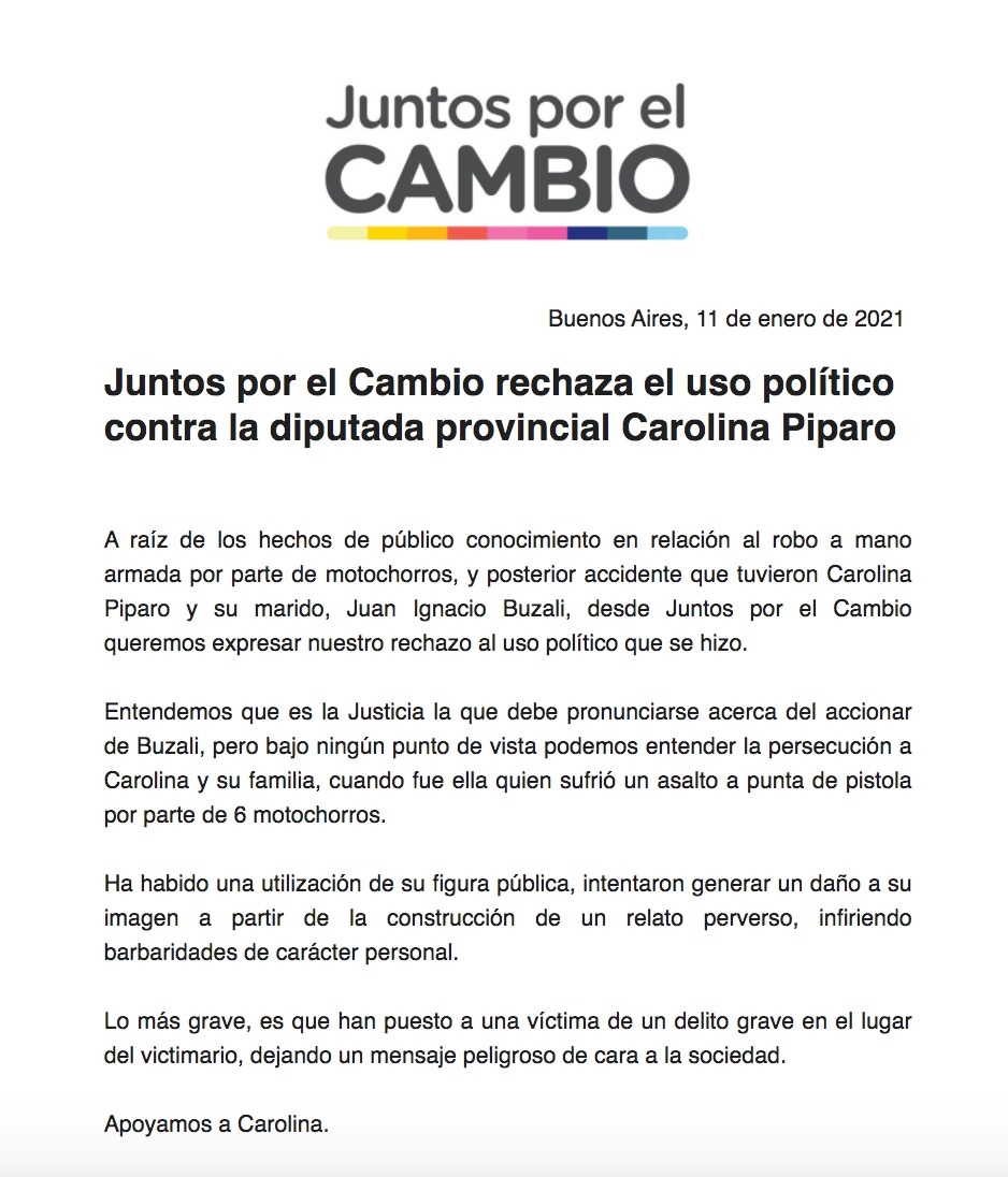 comunicado juntos por el cambio