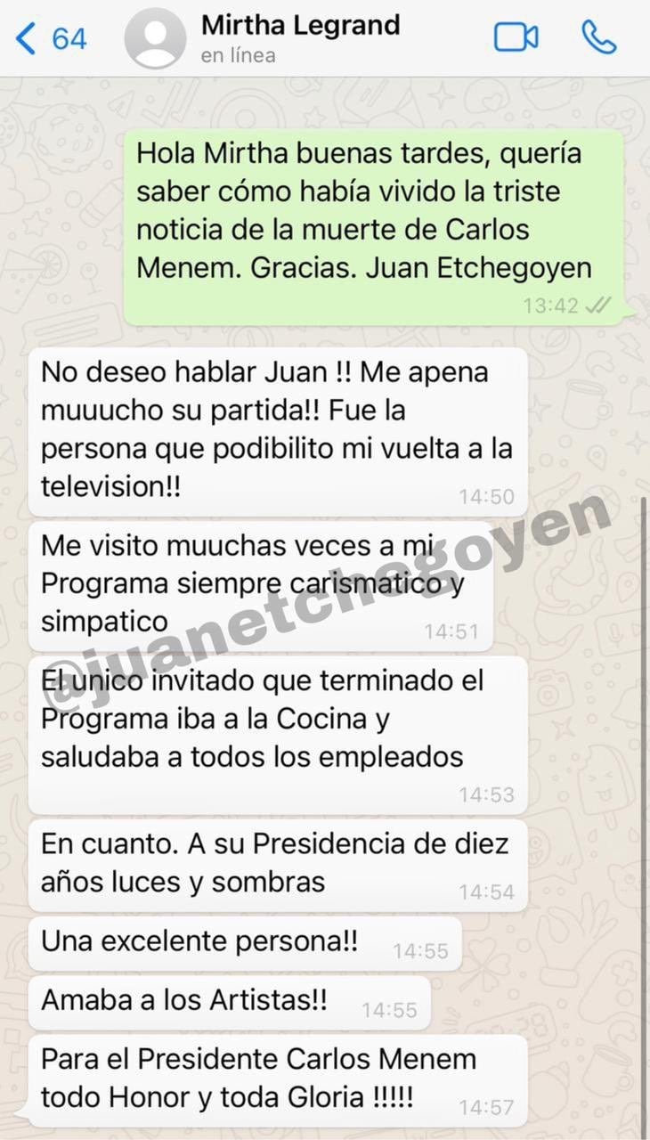 Mirtha Legrand con Menem 2