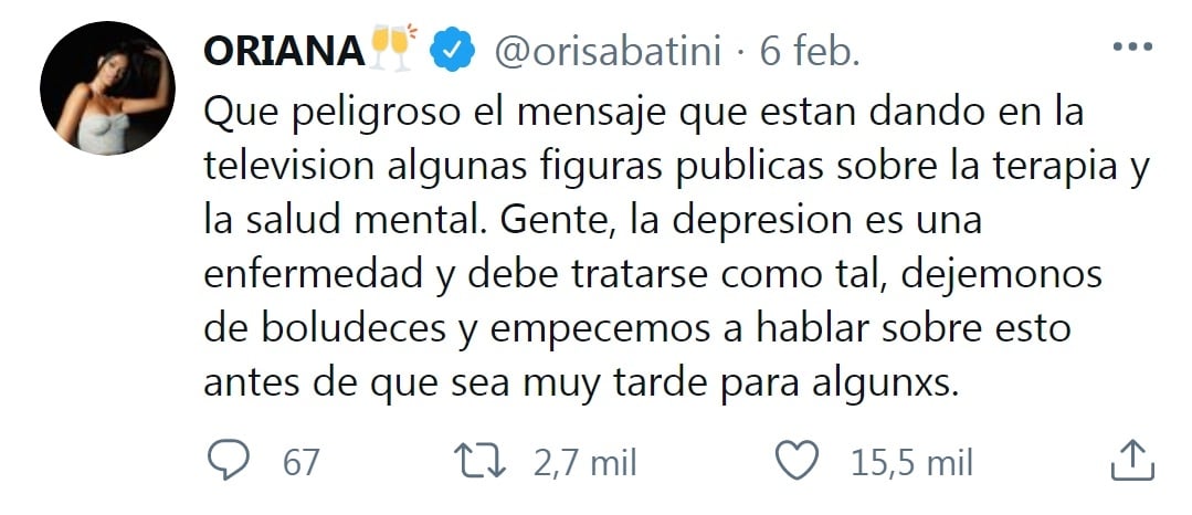 www.minutoneuquen.com ORIANA SABATINI