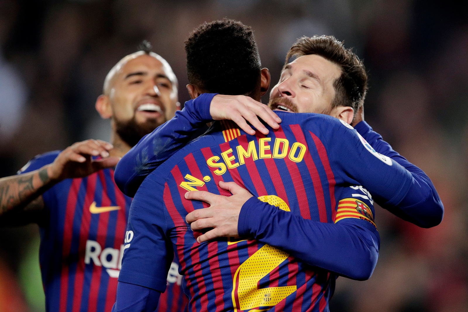 Semedo y Messi