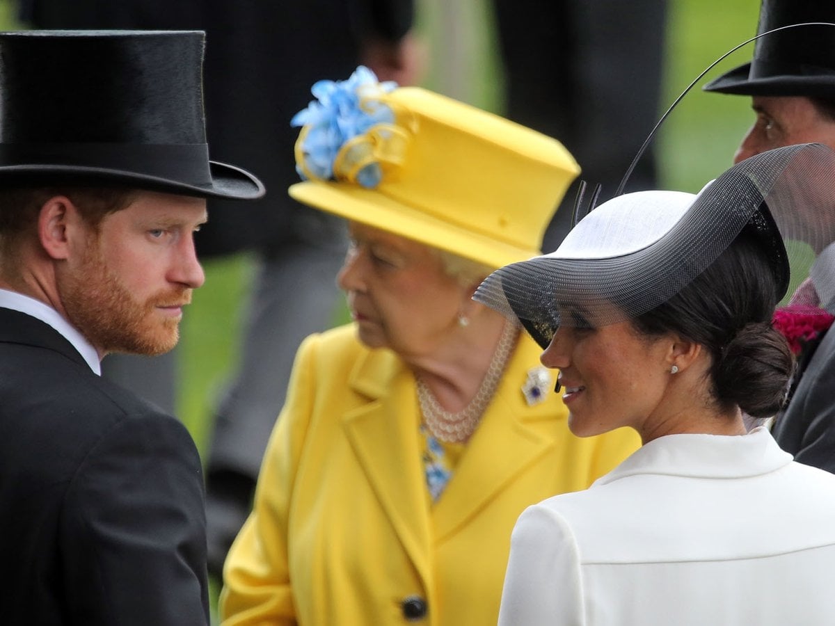 reina isabel II Meghan Markle y Harry