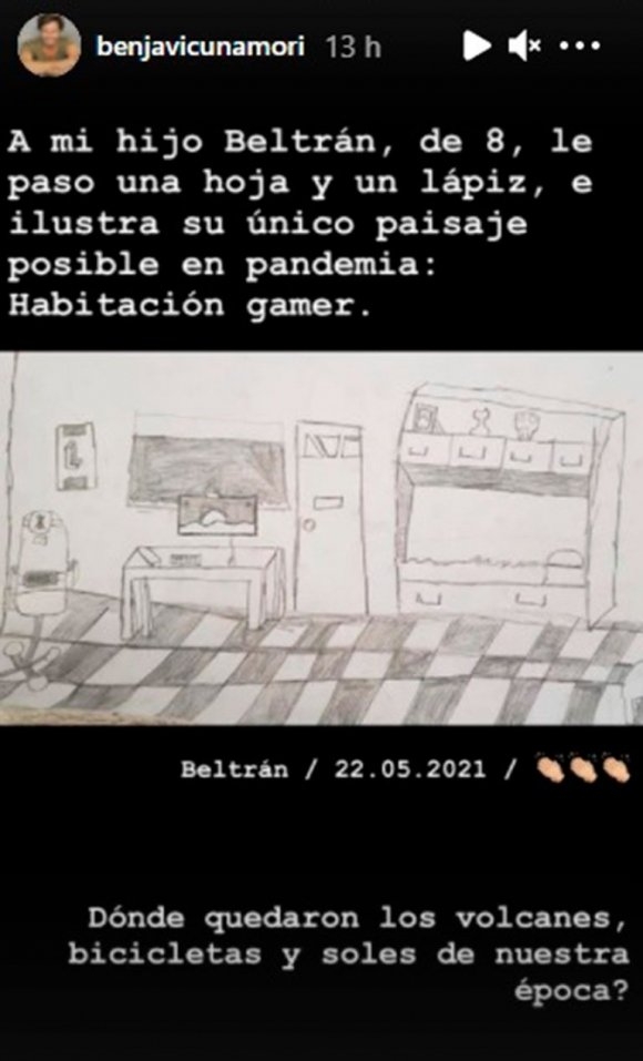 benjamin vicuña dibujo de su hijo