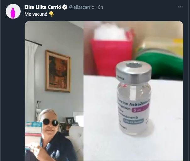 carrió vacunada
