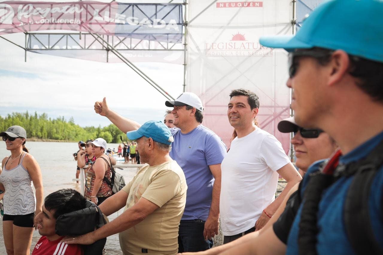 Vicegobernador, Marcos Koopmann en el lanzamiento de la primera Regata de la Confluencia 1