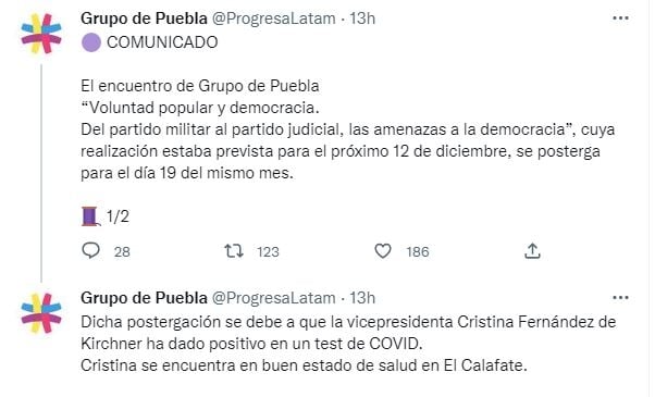 cristina covid captura twitter