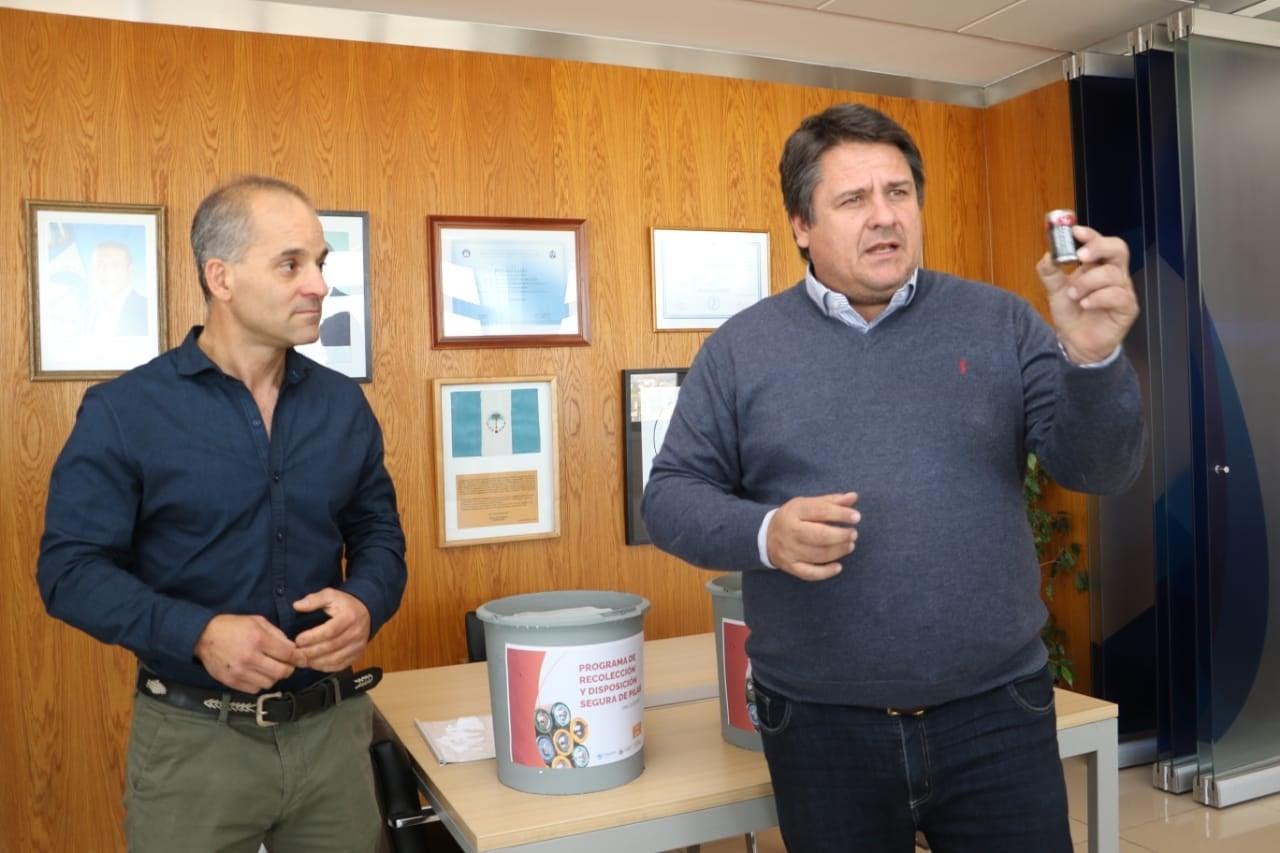 intendente Mariano Gaido y Francisco Baggio