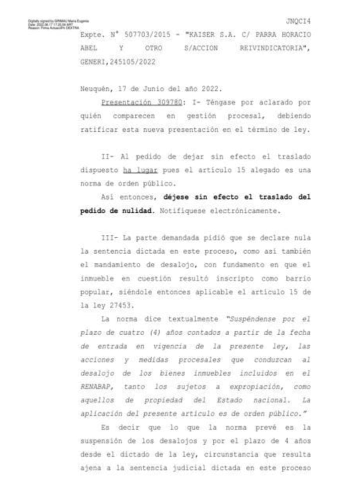 fallo Huiliches