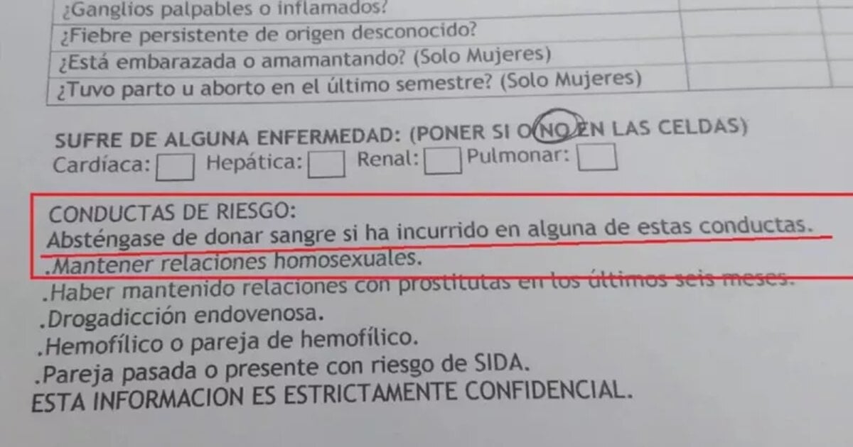donar sangre