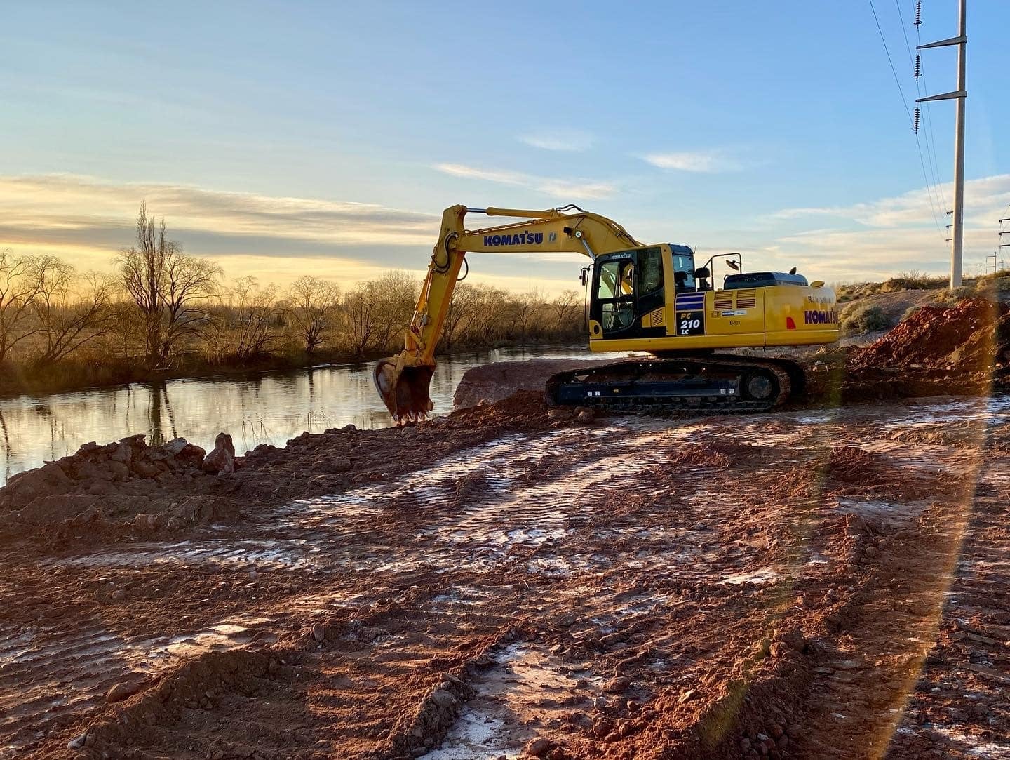 Obra en el Paseo Costero de la ciudad de Neuquén