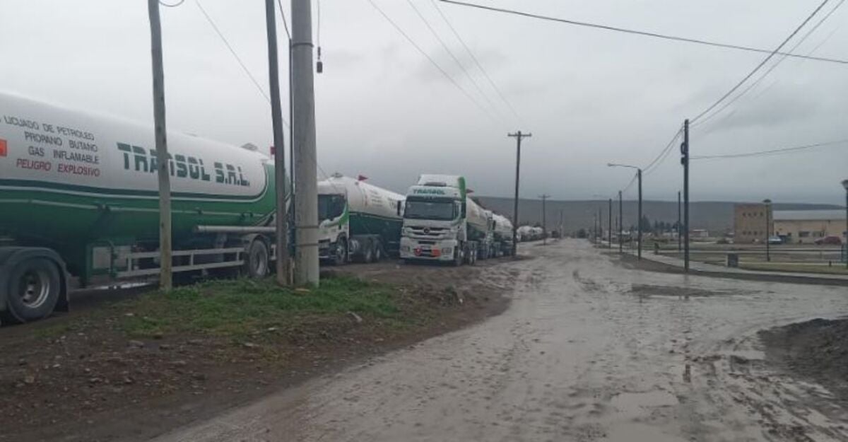Camiones varados en Las Lajas 1