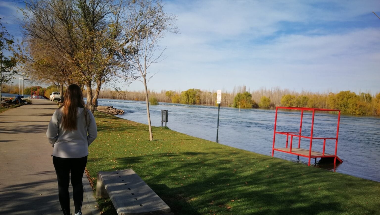 cielo despejado río limay Neuquén