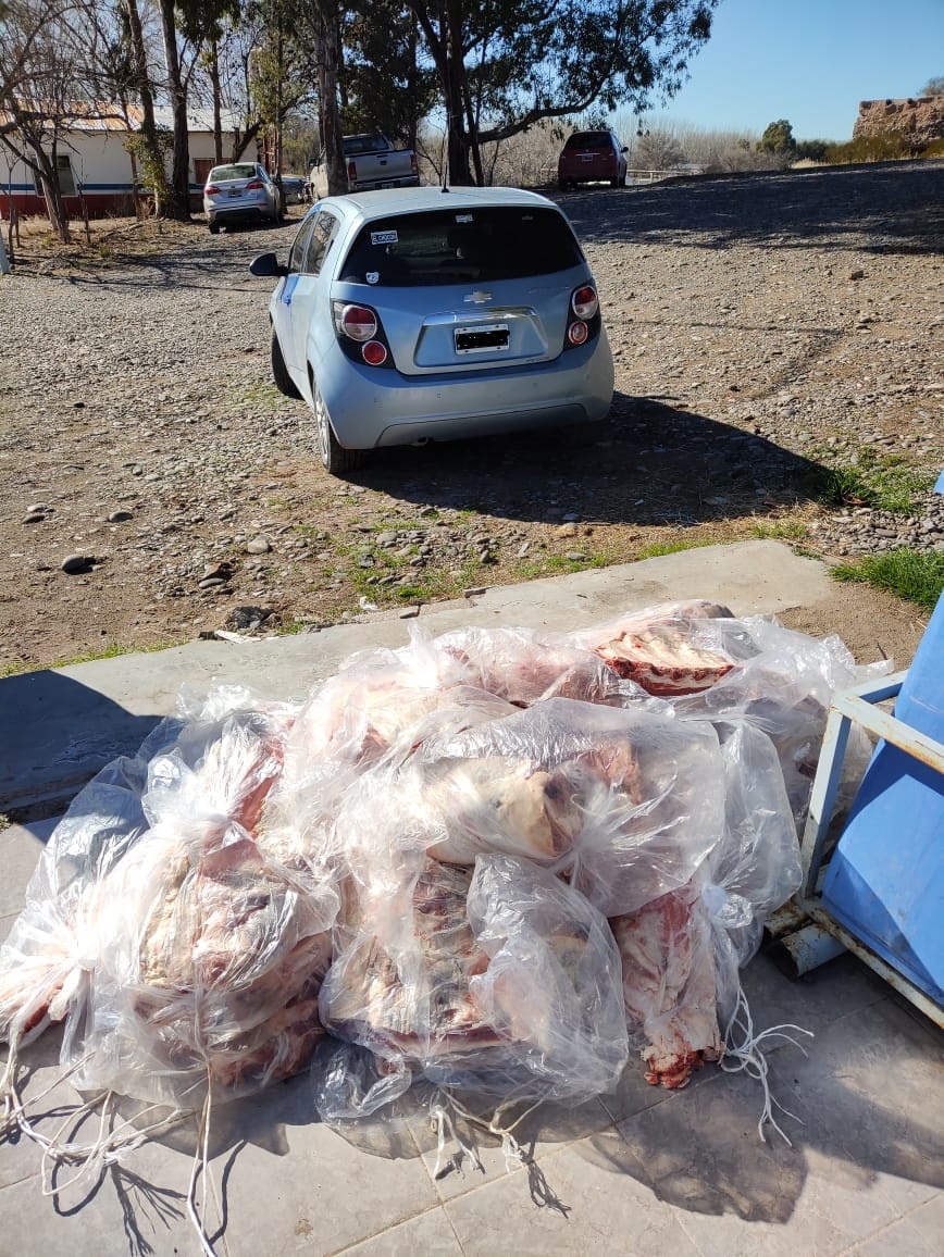 carne con hueso secuestrada en catriel1- Fuente Senasa