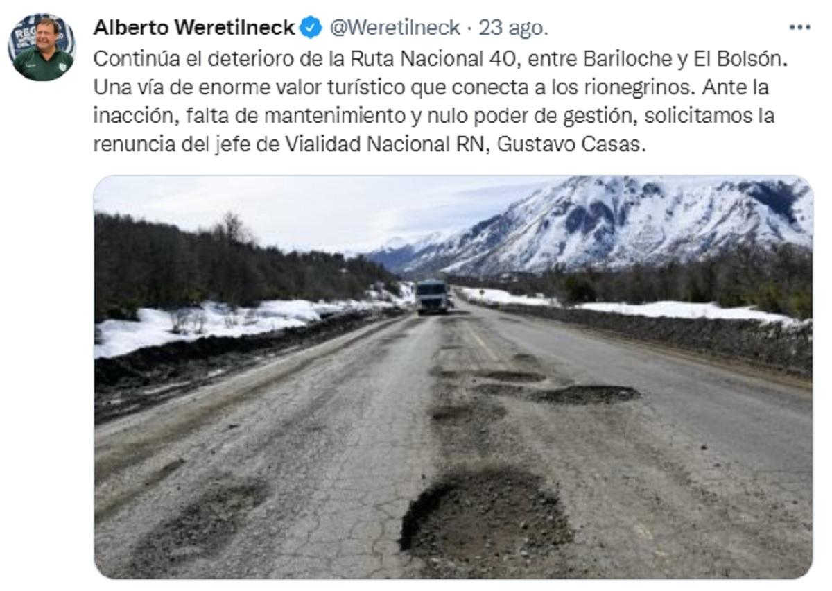weretilneck pide renuncia de casas Fuente Twitter