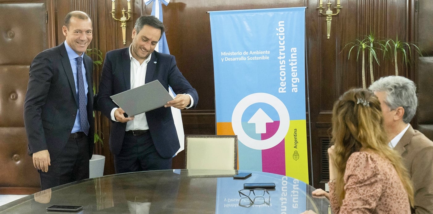 gobernador Omar Gutiérrez y el ministro de Ambiente y Desarrollo Sostenible de la Nación, Juan Cabandié