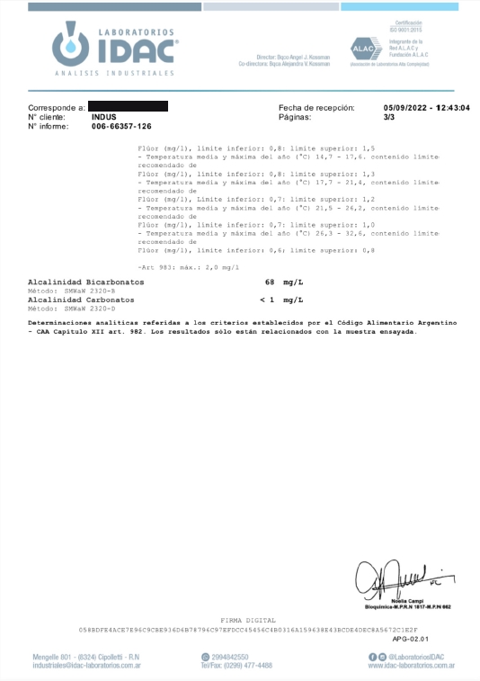 Informe bacteriológico