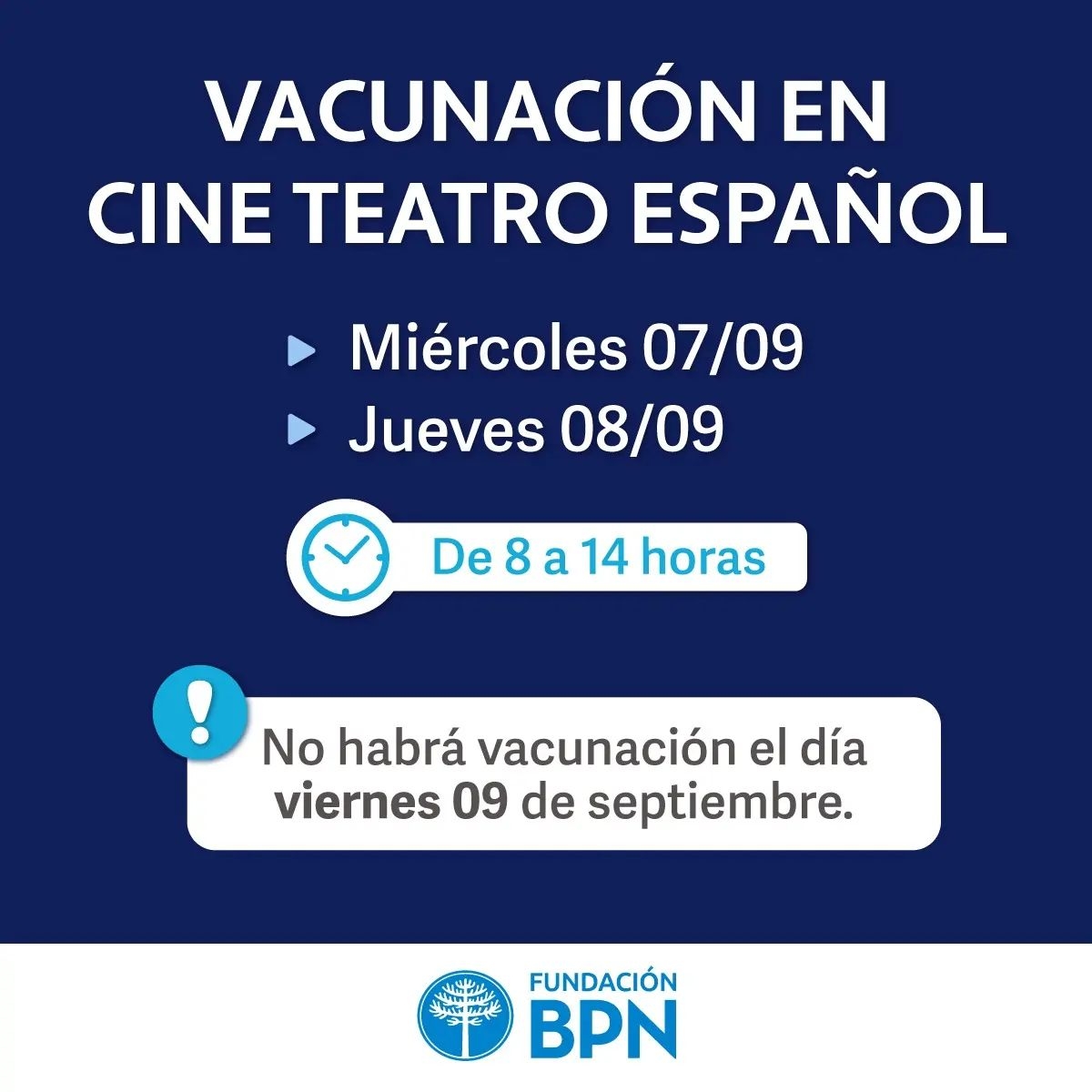 Jornada de vacunación en el Cine Teatro Español
