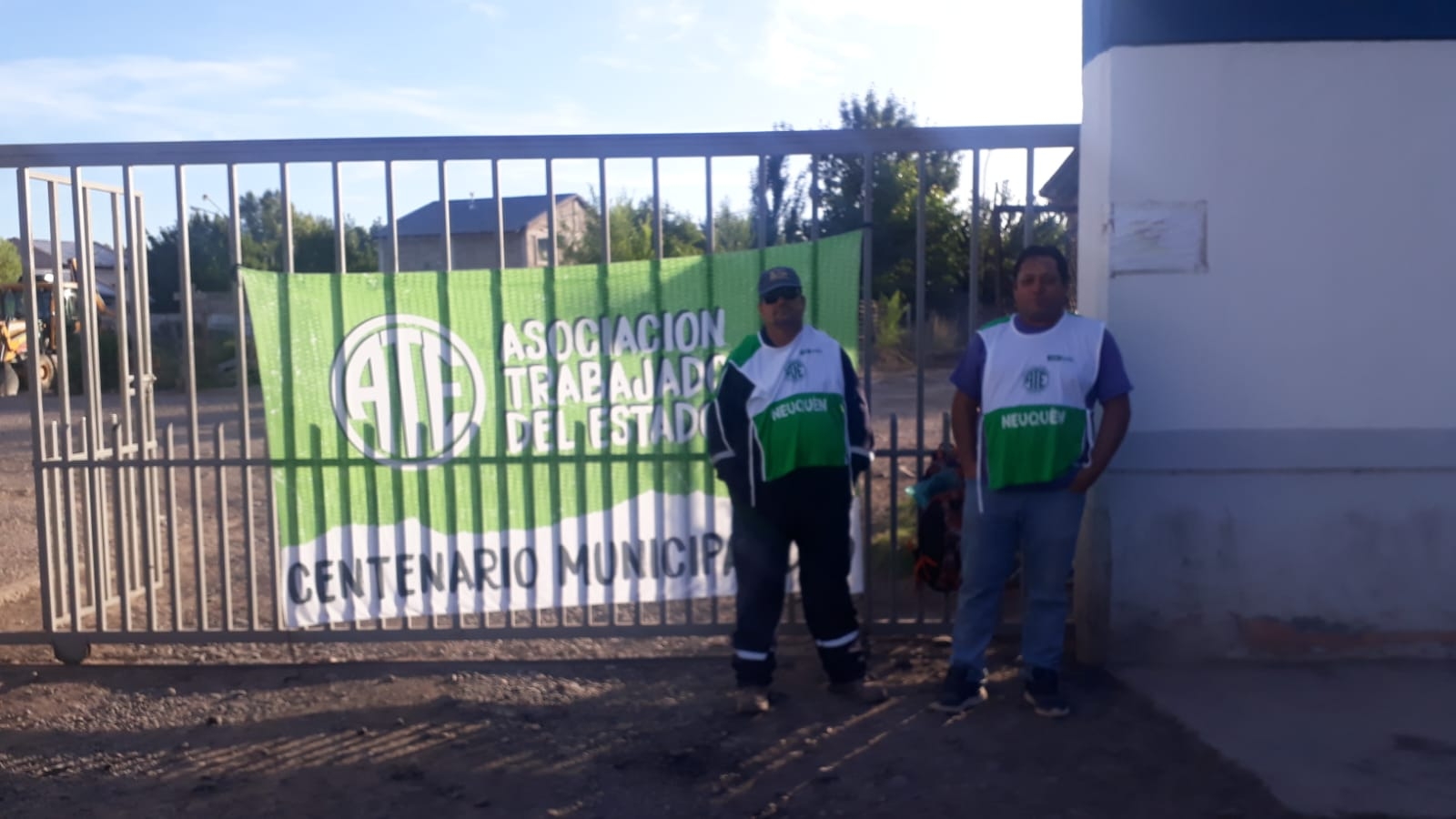 ATE Centenario protesta en el Corralón Municipal