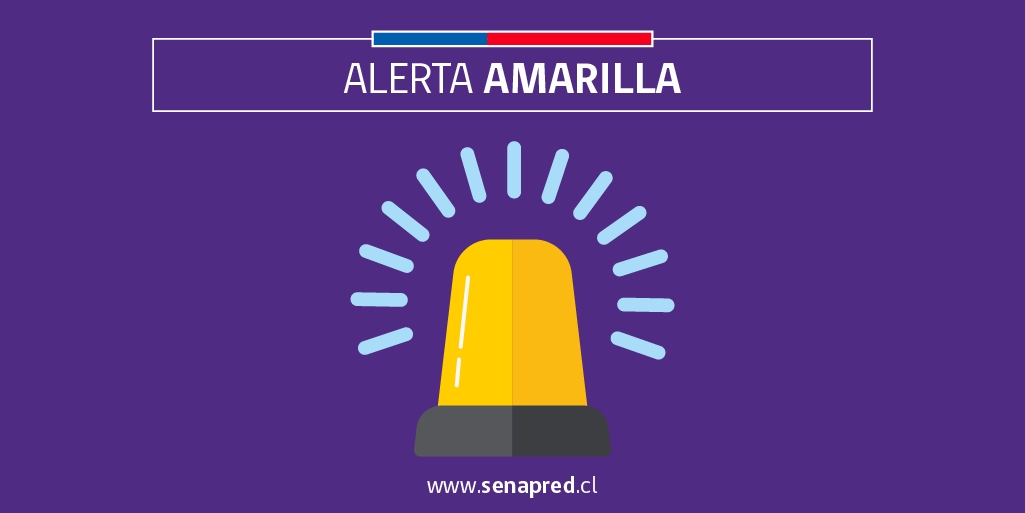 Alerta Amarilla SENAPRED Chile
