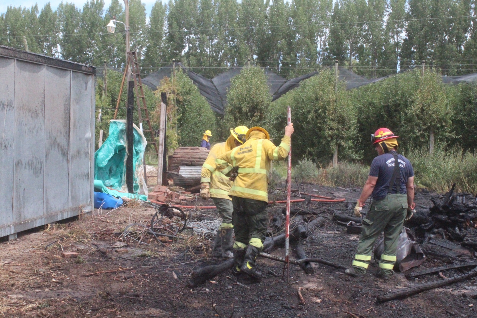 Incendio chacra de Moño Azul Bomberos Voluntarios de Centenario (1)