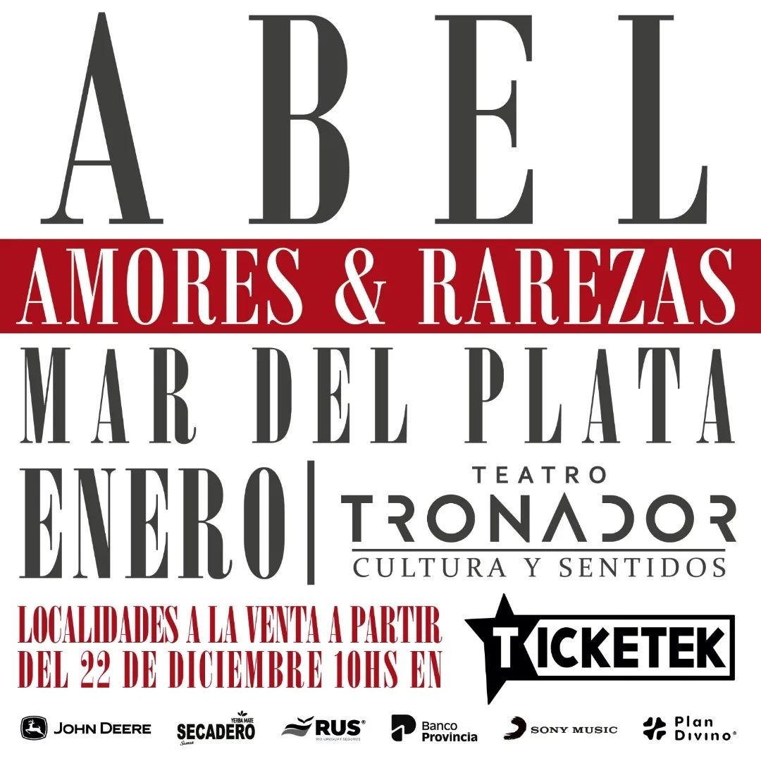 ENERITO+EN+MAR+DEL+PLATA+? 5+-+6+-+7+-+11+-+12+-+13+-+14 +-+18+-+19+-+20+-+21 21h+Teatro+TronadorEntradas+disponibles+este+viernes+22-12+a+las+10+am+en+@ticketekar+y+en+boleterías+del+teatro. Nos+vemos+en+la+música.