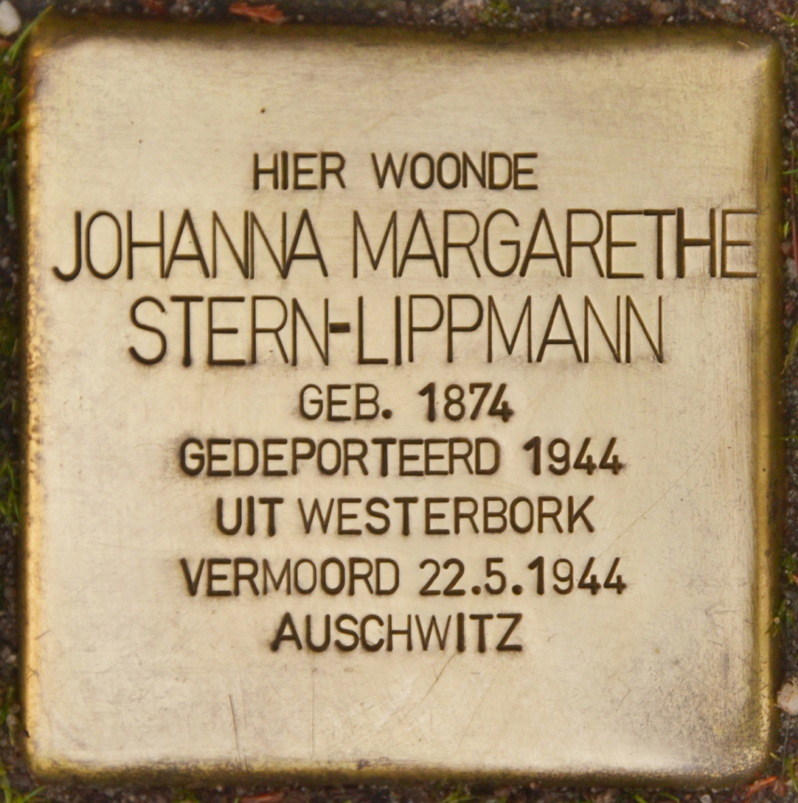 Stolperstein_für_Johanna_Margarethe_Stern-Lippmann_(Gooise_Meren)