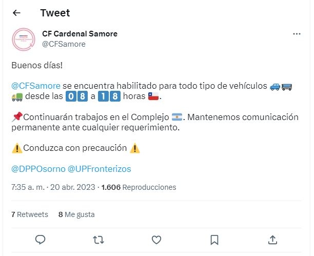 Tuit oficial del CF Cardenal Samoré