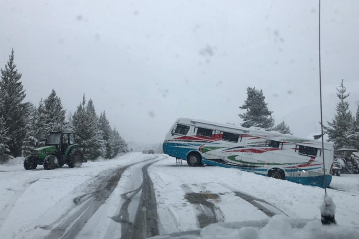 nieve n calzadas y banquinas