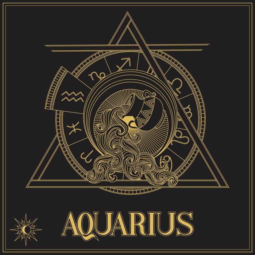 gold-aquarius-zodiac-sign-vector